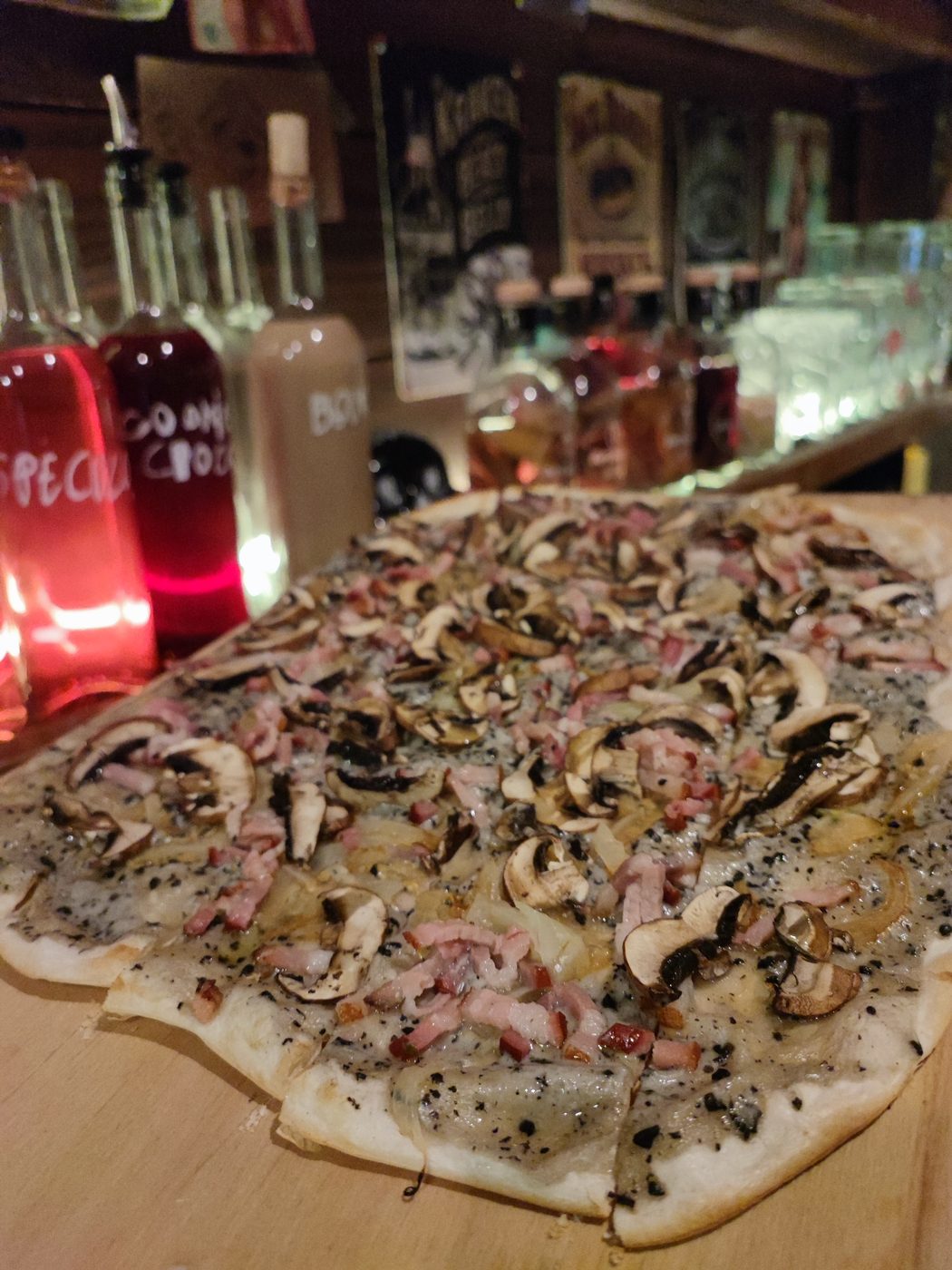 Tarte flambée forestière au Kraken Colmar