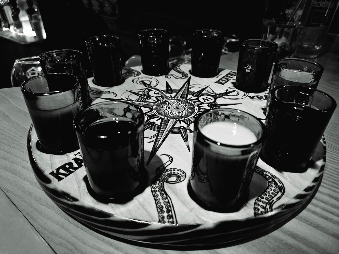 Planche de dégustation de rhums du Kraken Colmar